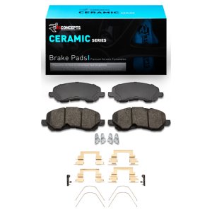 Jeep Patriot Brake Pads - Front - R1 Concepts - R1 Ceramic Pads & Hardware Kit - `16-`17